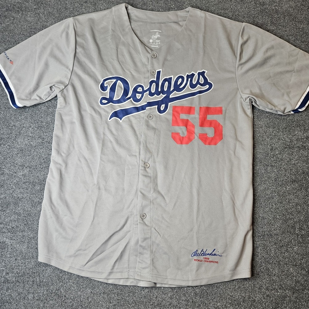 Los Angeles Dodgers Hershiser Jersey SGA Size XL Baseball Embroidered Signature - Picture 2 of 8